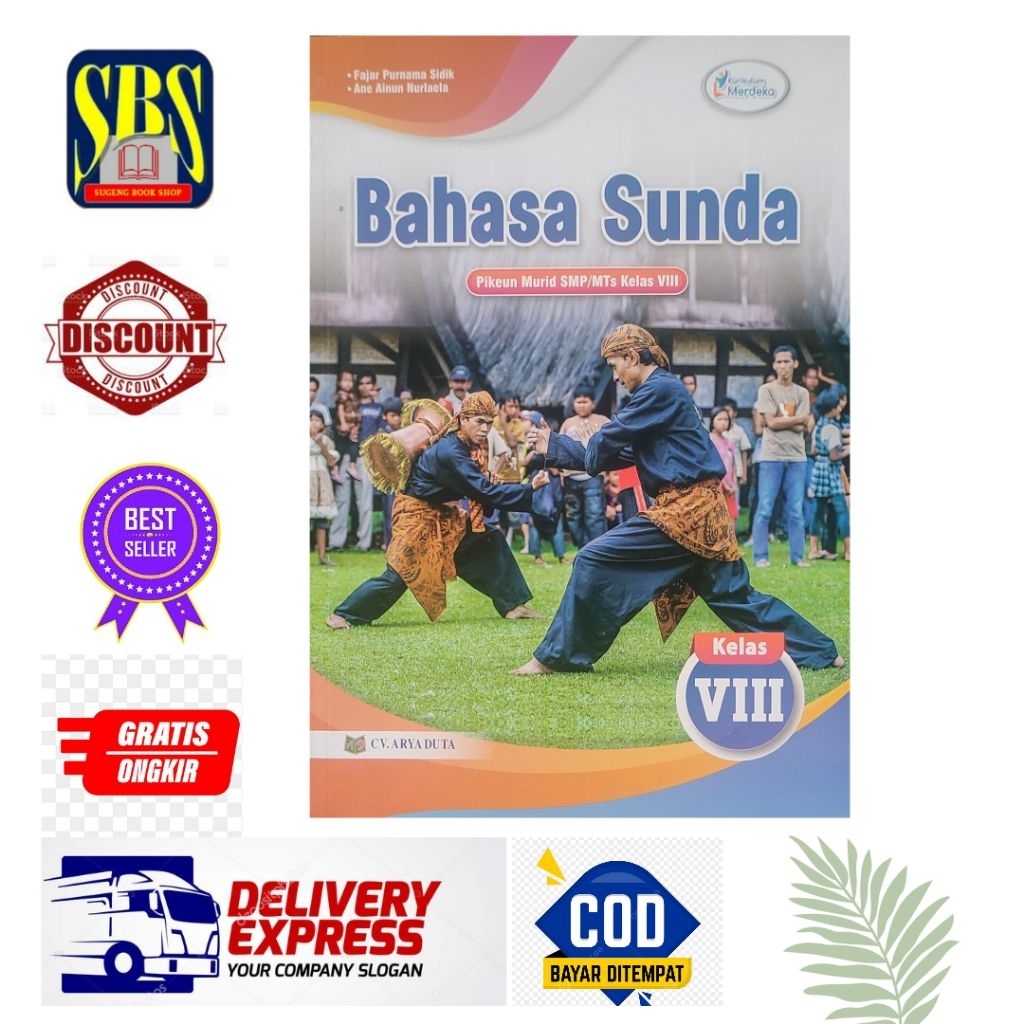 Buku BASA SUNDA Untuk SMP/MTs Kelas 8 KURMER Penerbit ARYA DUTA