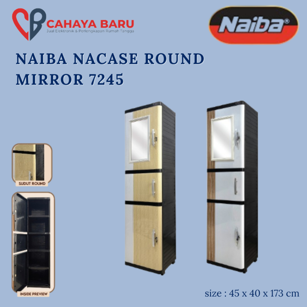 NAIBA NACASE ROUND MIRROR 7245 - LEMARI