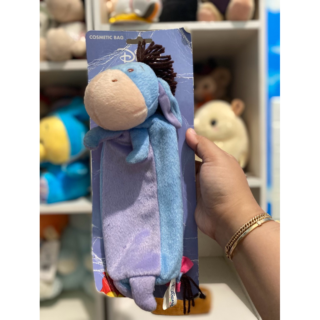 Tas Kosmetik Disney Eeyore Original Plush Toy / Tempat Pensil Boneka Disney / Pencil Case Eeyore / C