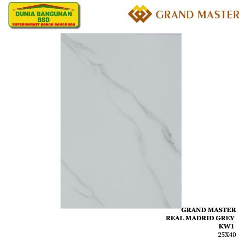 GRAND MASTER 25X40 KW1 REAL MADRID GREY keramik lantai KW1 Keramik Dinding Hias