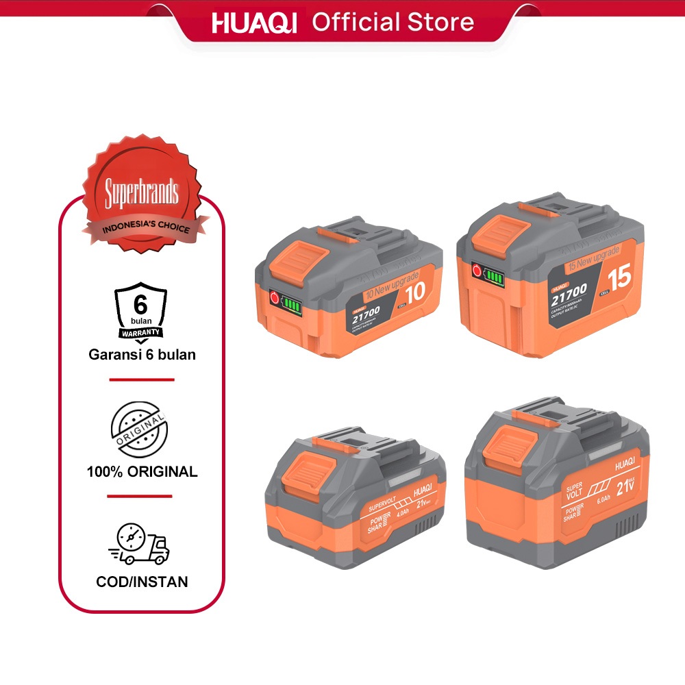 HUAQI MT-21V Lithium Baterai Baterai Penggantian untuk Aksesoris Tanzu Makita