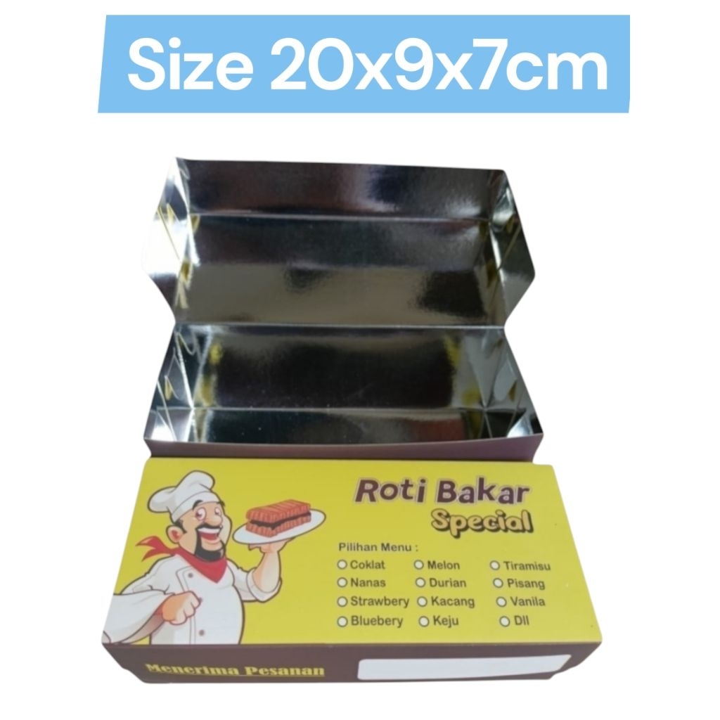 [COD] ISI 100 Lembar Dus roti bakar / Box roti bakar / Dus roti TEBAL