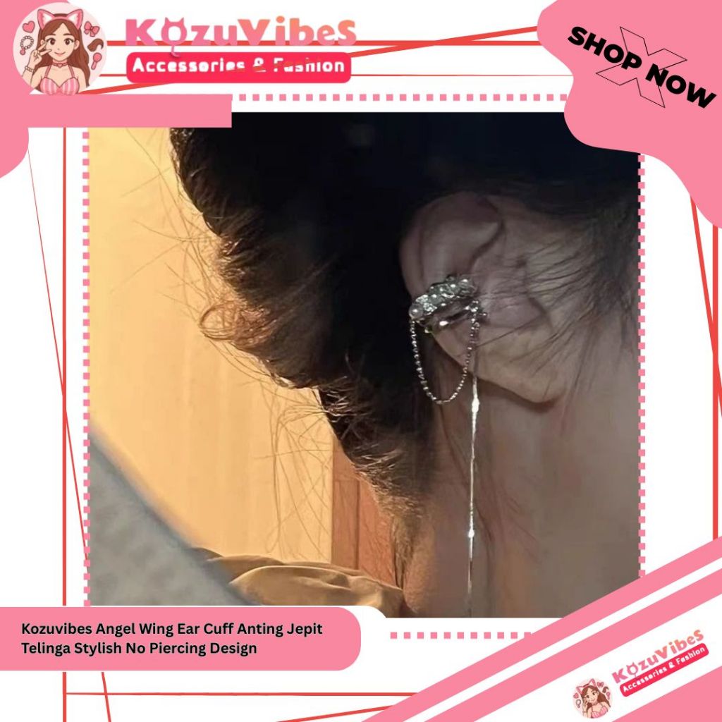 Kozuvibes Angel Wing Ear Cuff Anting Jepit Telinga Stylish No Piercing Design