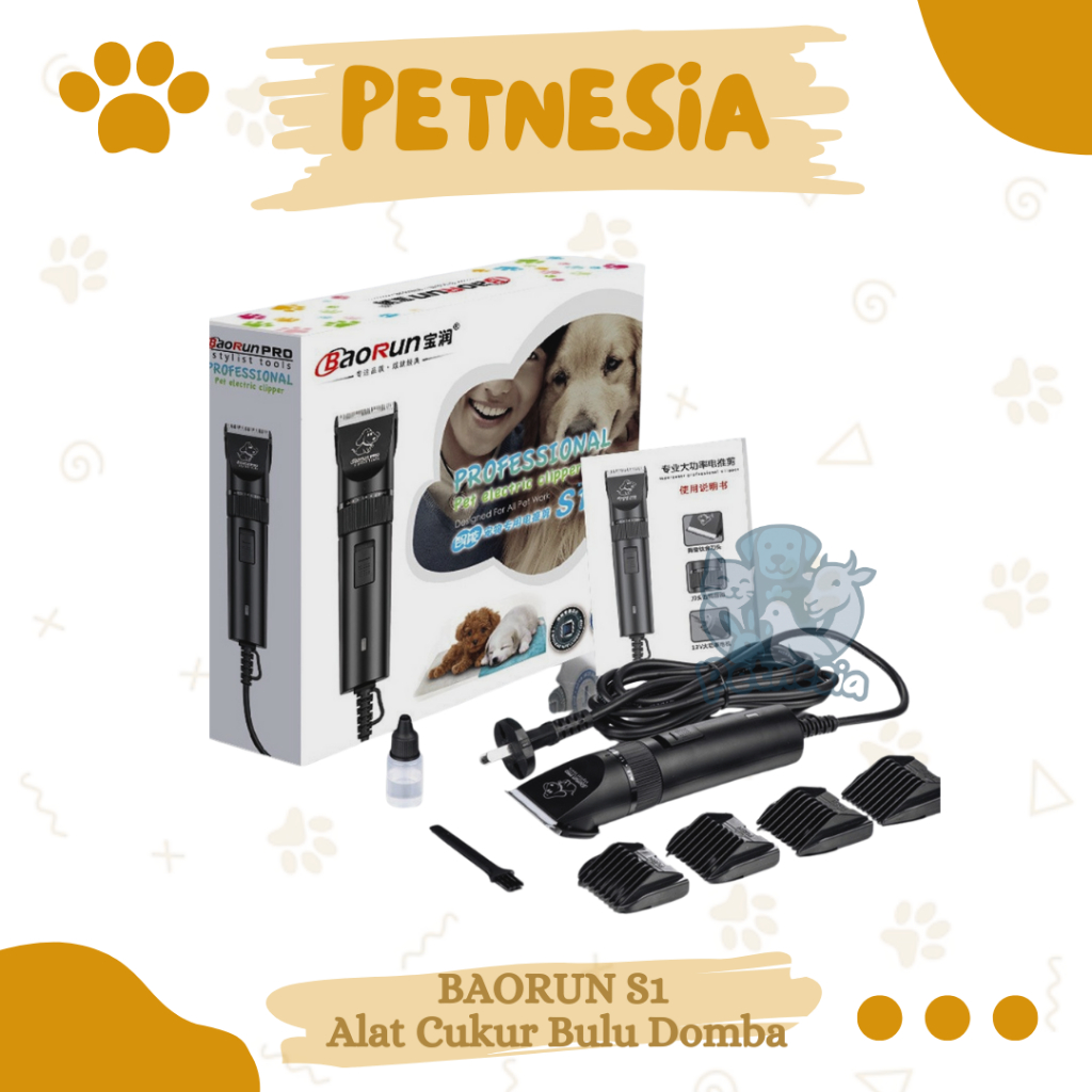 BAORUN S1 - Alat Cukur Bulu Domba - Mesin Cukur Hewan - Alat Cukur Bulu Hewan Elektrik