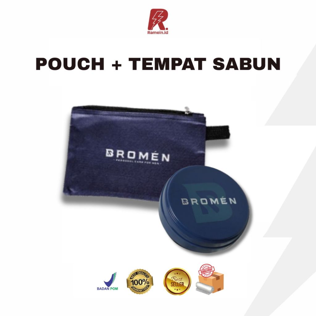 BROMEN Pouch + Wadah Sabun Tempat Sabun Plastik Kuat Dan Praktis