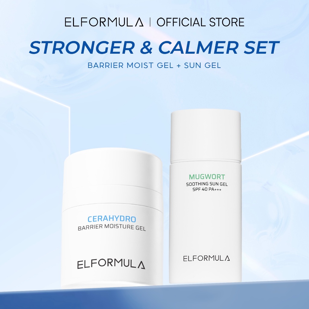 ELFORMULA Bundle 2in1 - CeraHydro Barrier Repair Moisture Gel + Mugwort Soothing Sun Gel SPF 40 PA++