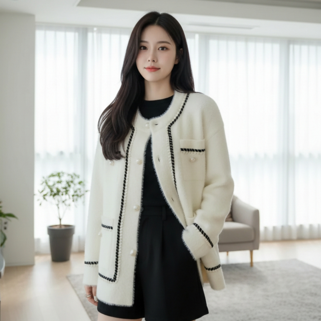 Baju Rajut Korea Style Wanita | Outer Rajut Wanita | Outer PEONY Korea Lunnabby