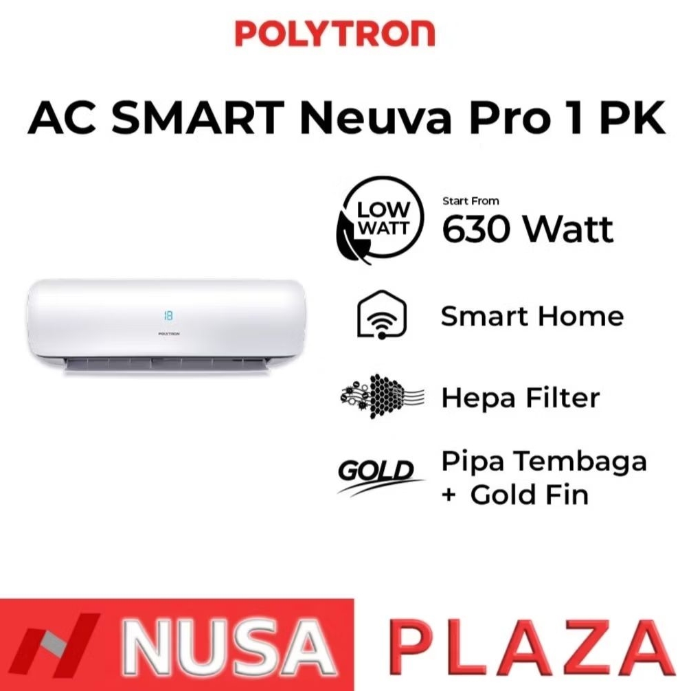 AC POLYTRON 1 PK WIFI SMART NEUVA PRO  PAC-09VZSI (KHUSUS MEDAN)
