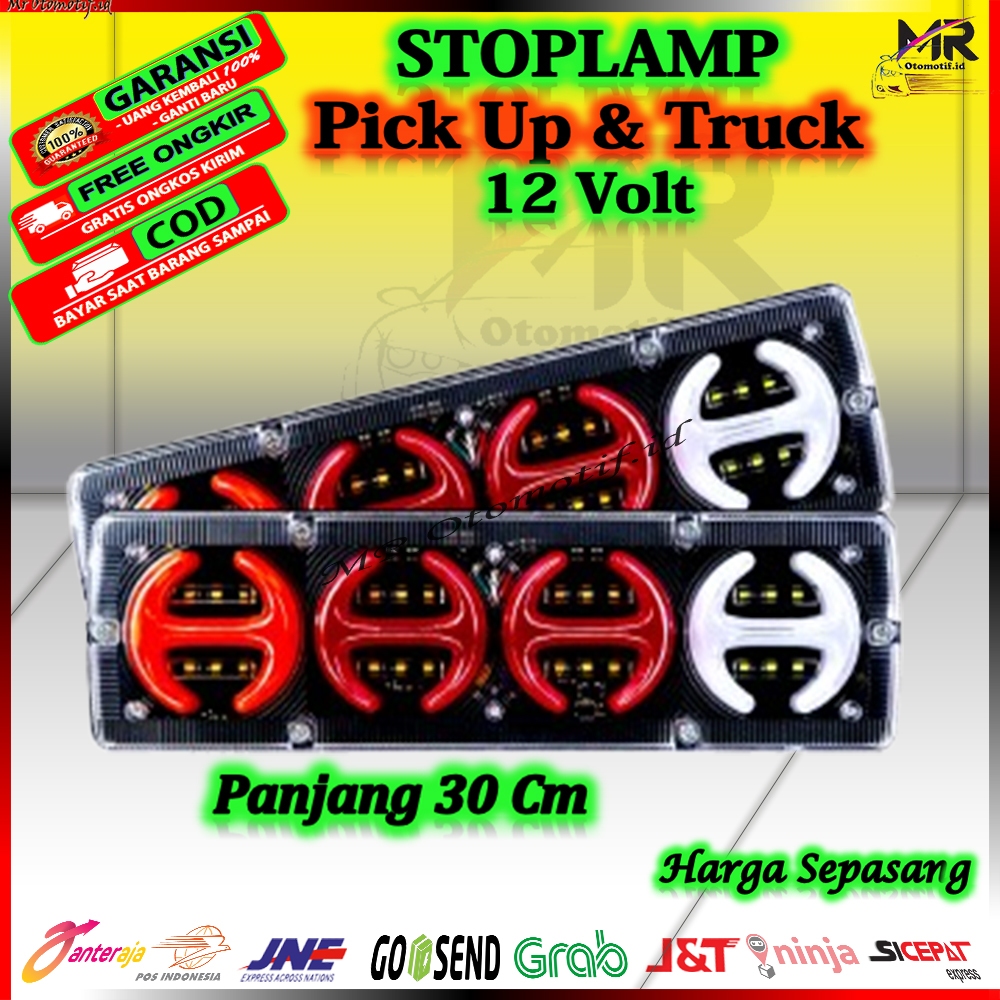 Lampu Rem Belakang Stop Lamp LED Model 4 Bulat ST 1242 Truk Canter Hino Pickup Pikup L300 New Carry 
