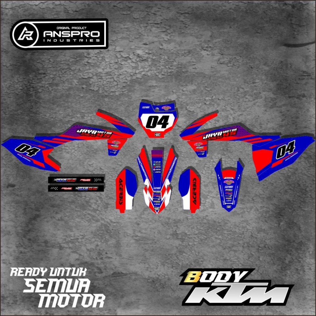 DECAL KTM 85/250 FULL BODY STIKER PELINDUNG BODY MOTOR KTM 85/250 FREE REQUEST