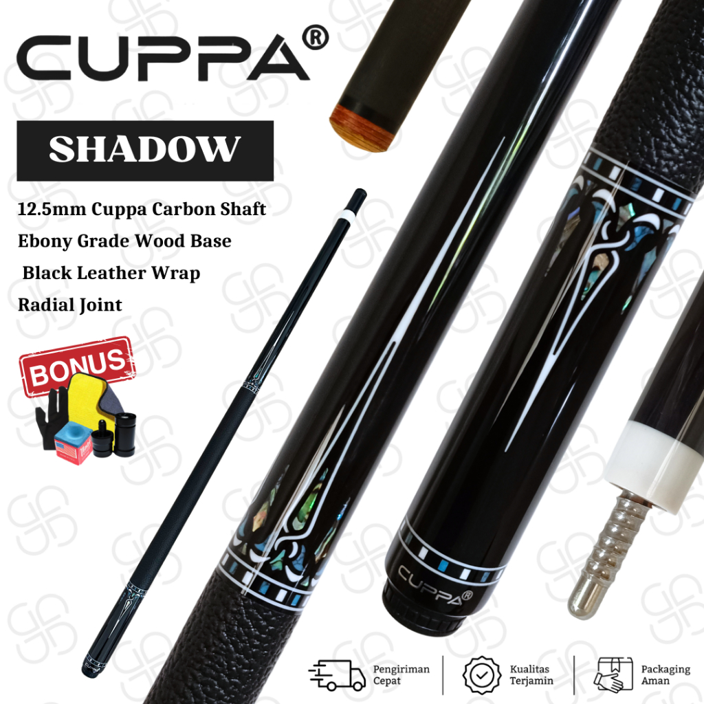 Cuppa Lone Shadow CU-09 Ebony | Stick Billiard Premium - Ryto BL