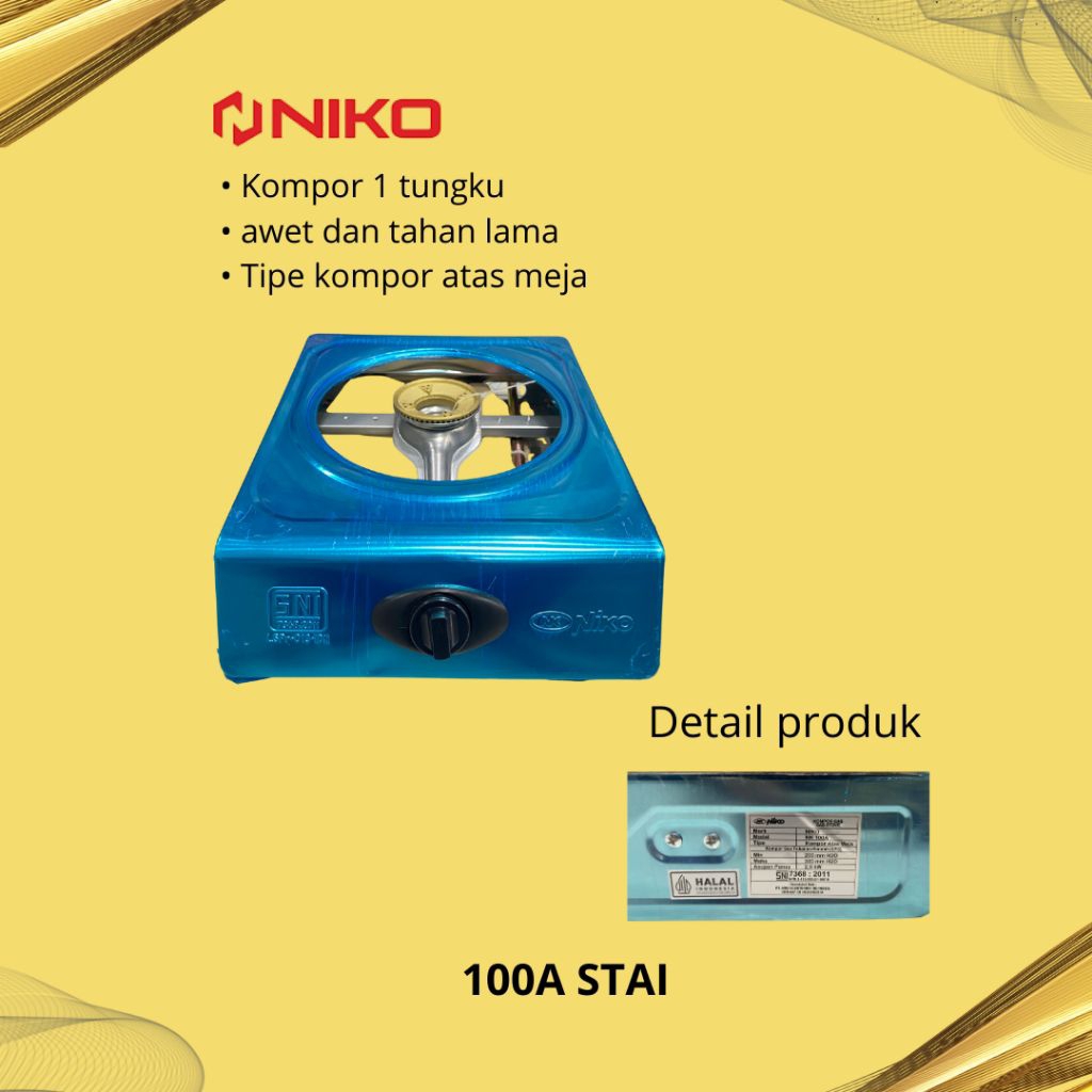 KOMPOR 1 TUNGKU NIKO 100A STAI