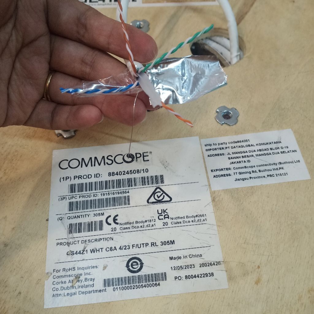 COMMSCOPE F/UTP CAT.6A CS44Z1 4Pair 23Awg Kabel FTP Cat.6A LSZH COMMSCOPE