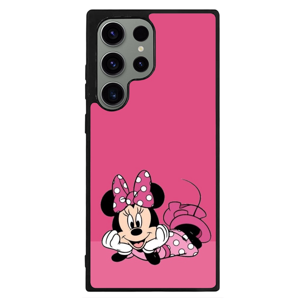Hybrid Case Casing Samsung Galaxy S25 Ultra S24 S23 S22 S21 S20 Ultra Plus FE , Case Minnie Mouse mi