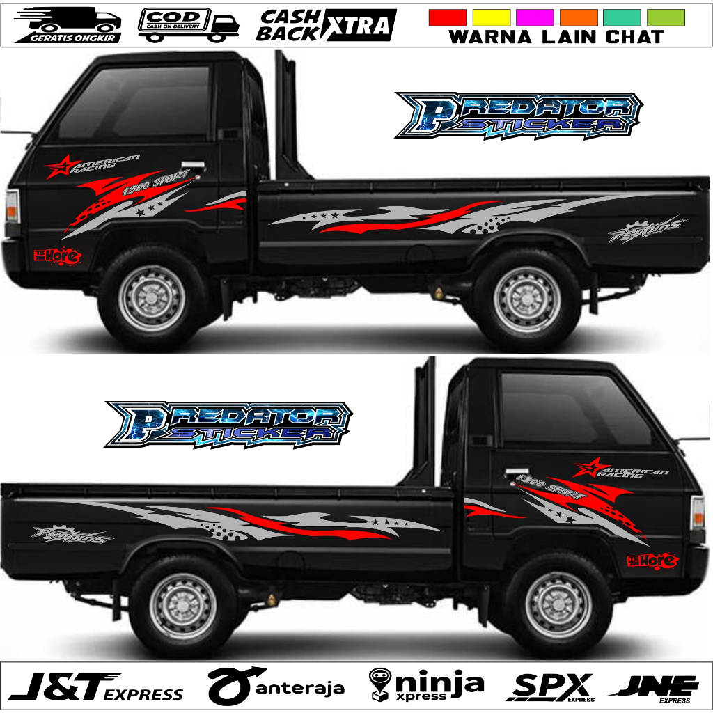 stiker cutting mobil l300 cutting stiker mobil pick up l300 terbaru keren