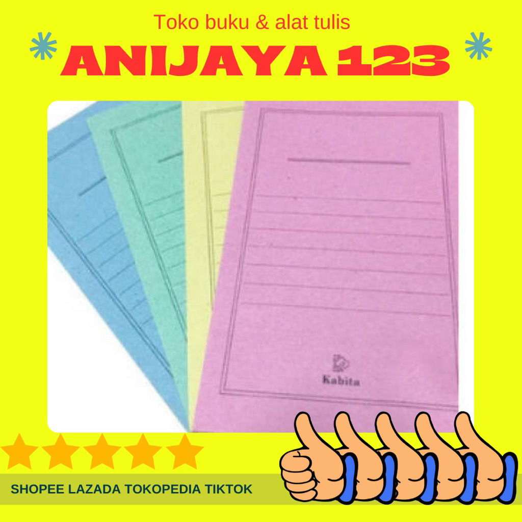 STOP MAP/STOFMAP/MAP KERTAS MURAH WARNA MEREK KABITA 1 PAK(ISI 50 PCS)