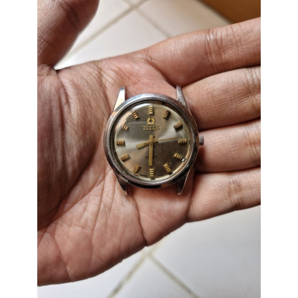 Jam Tangan Pria Dewasa Titus Automatic Lawas Kuno Antik