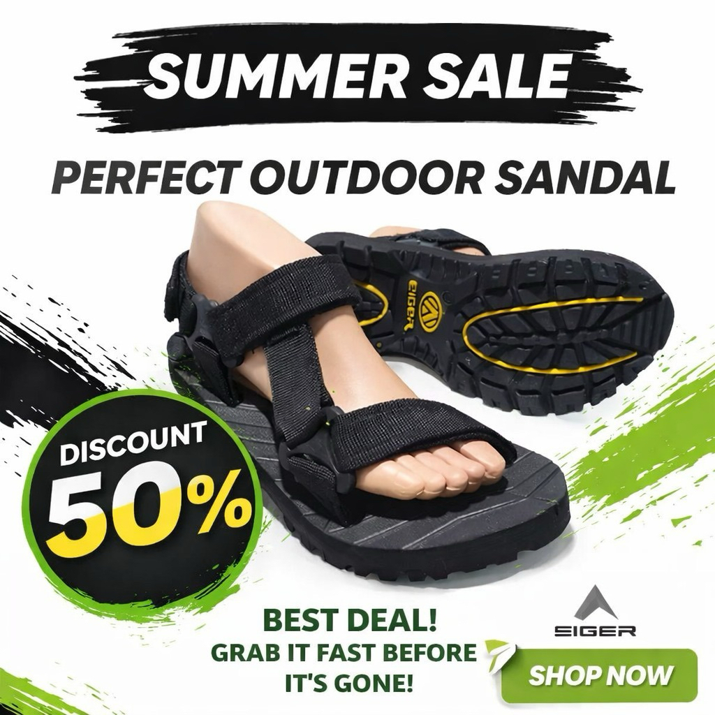 SENDAL EIGER SLOP GUNUNG ORIGINAL 100%,pria wanita