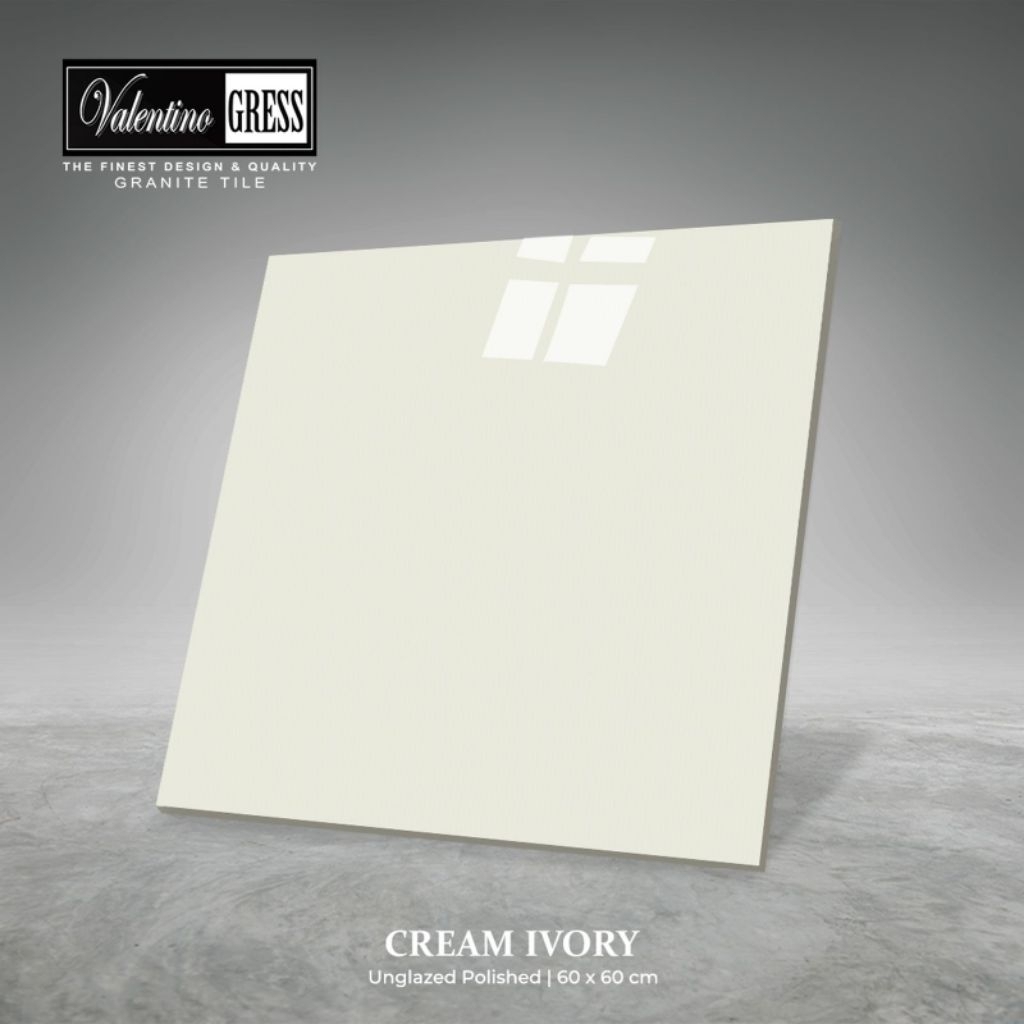 Granite 60x60 VALENTINO GRESS CREAM IVORY | Unglazed polish