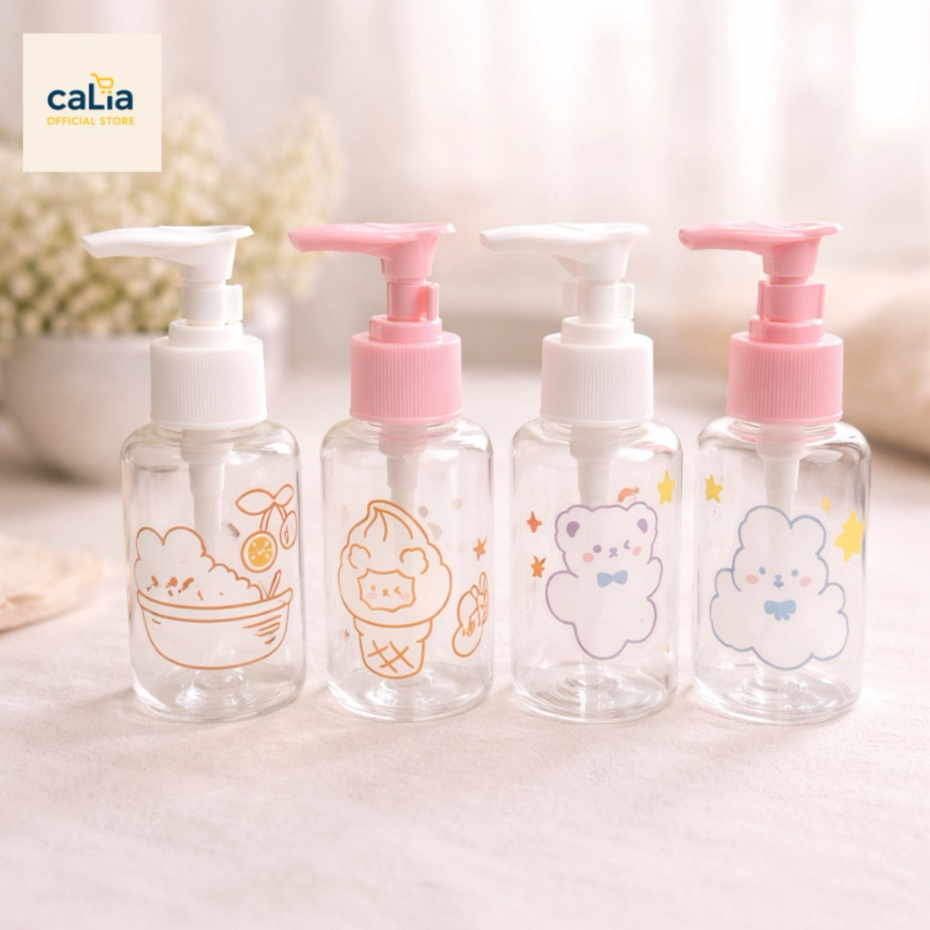 70ml Botol Sabun Shampoo Pump Cute Traveling Isi Ulang