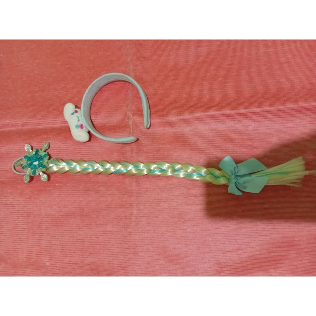 ikat rambut frozen dan bando cinnamoroll