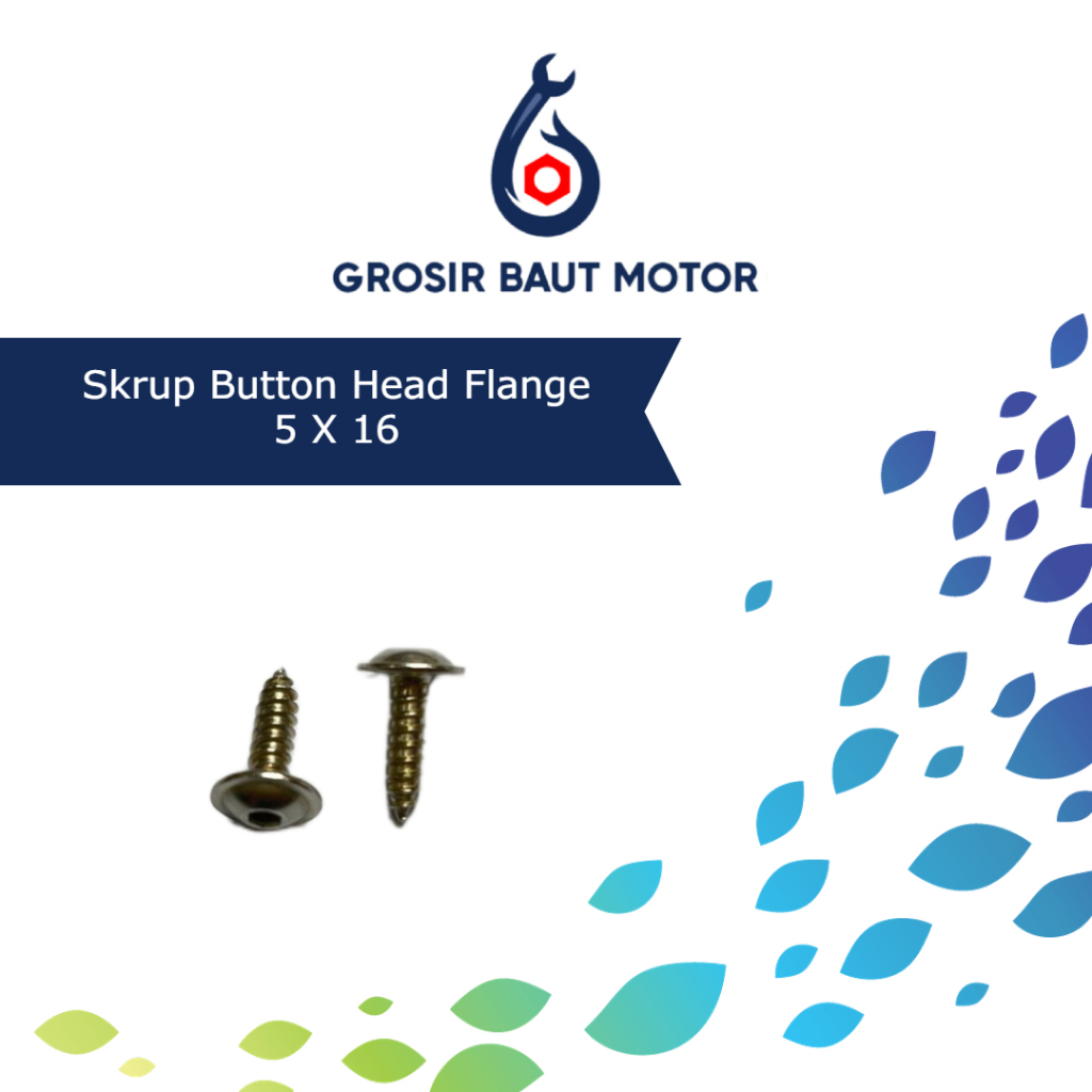 Skrup Button Head Flange 5 x 16 Anti Karat Stainless Steel 304 Cover Body Mio Jupiter Mio Smile Mio 