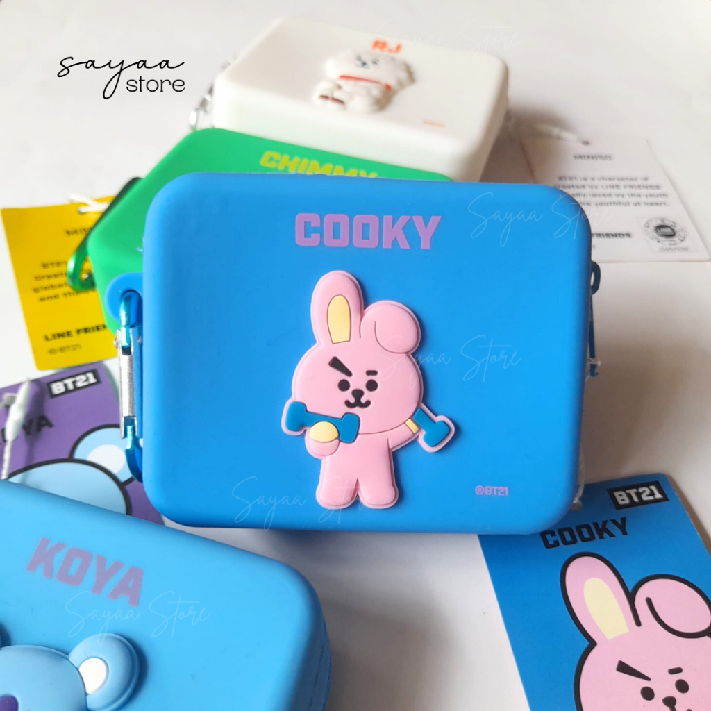 Miniso x BT21 Collection Silicone Coin Wallet Purse Dompet Koin Silikon