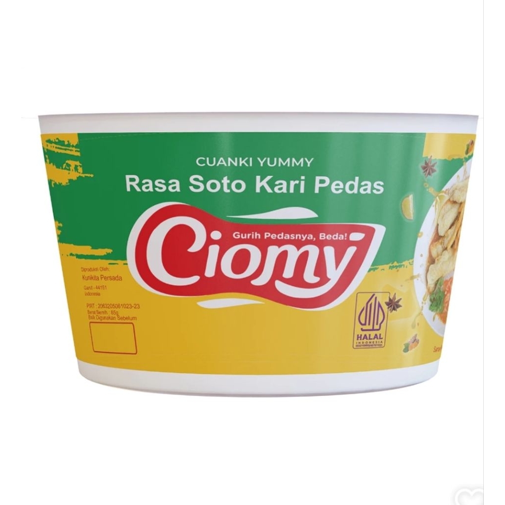 Ciomy - Cuanki Instan Rasa Kari Ayam Pedas Cup Reguler 85gr