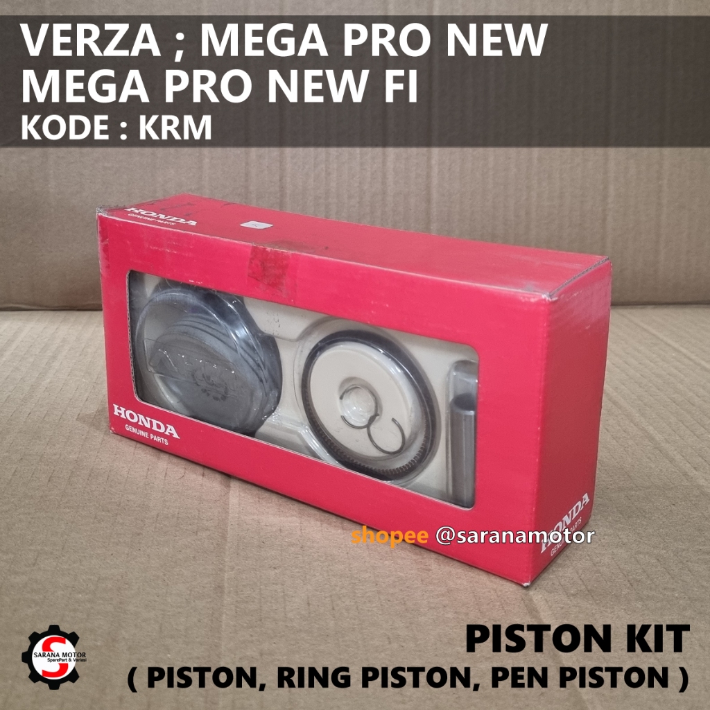 Piston Kit HONDA VERZA / MEGAPRO  NEW / NEW  MEGAPRO  FI AHM  Piston Lengkap Piston Komplit ( KODE P