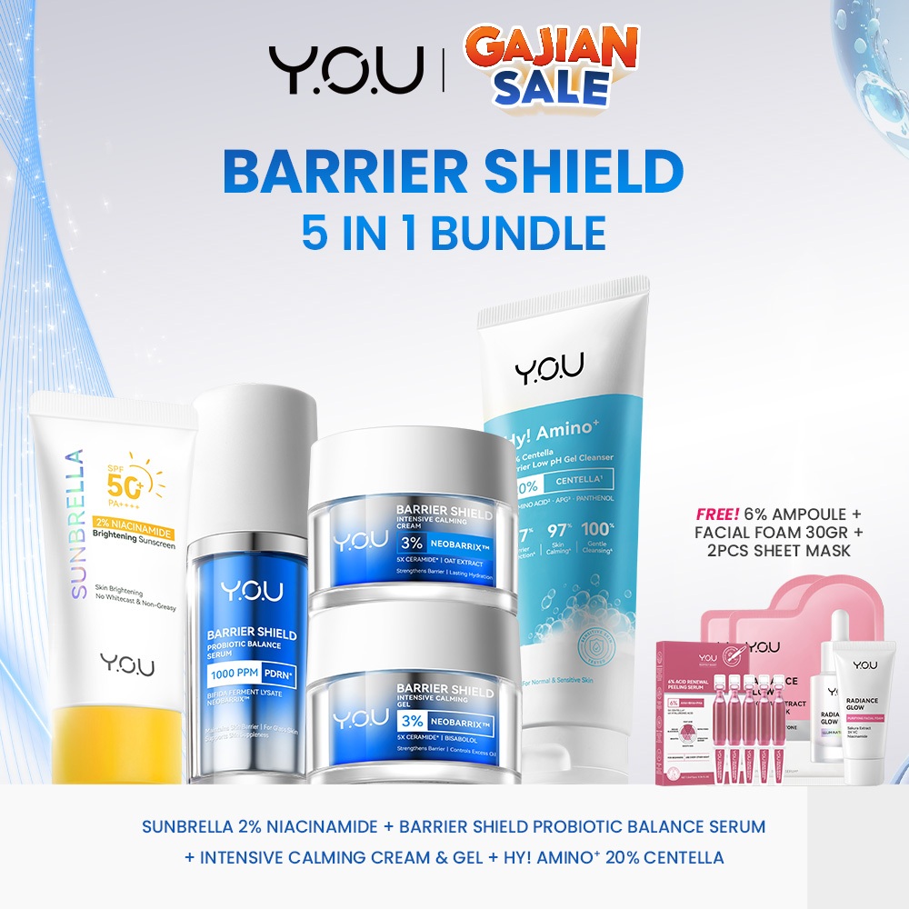 YOU 5in1 Paket Skincare Set 5pcs Radiance Glow, Radiance Up, Acneplus, Radiance Barrier, Retinol,  S
