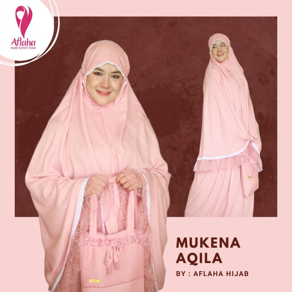Mukena Dewasa Aqila Aflaha Rayon Motif Tile Elegan