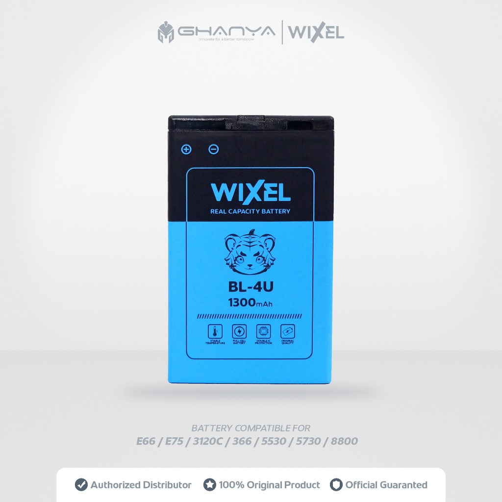 WIXEL Baterai BL-4U Nokia E66 E75 3120C 3120 Classic 5330 5530 XpressMusic 5730 6212 6600 Slide 6600