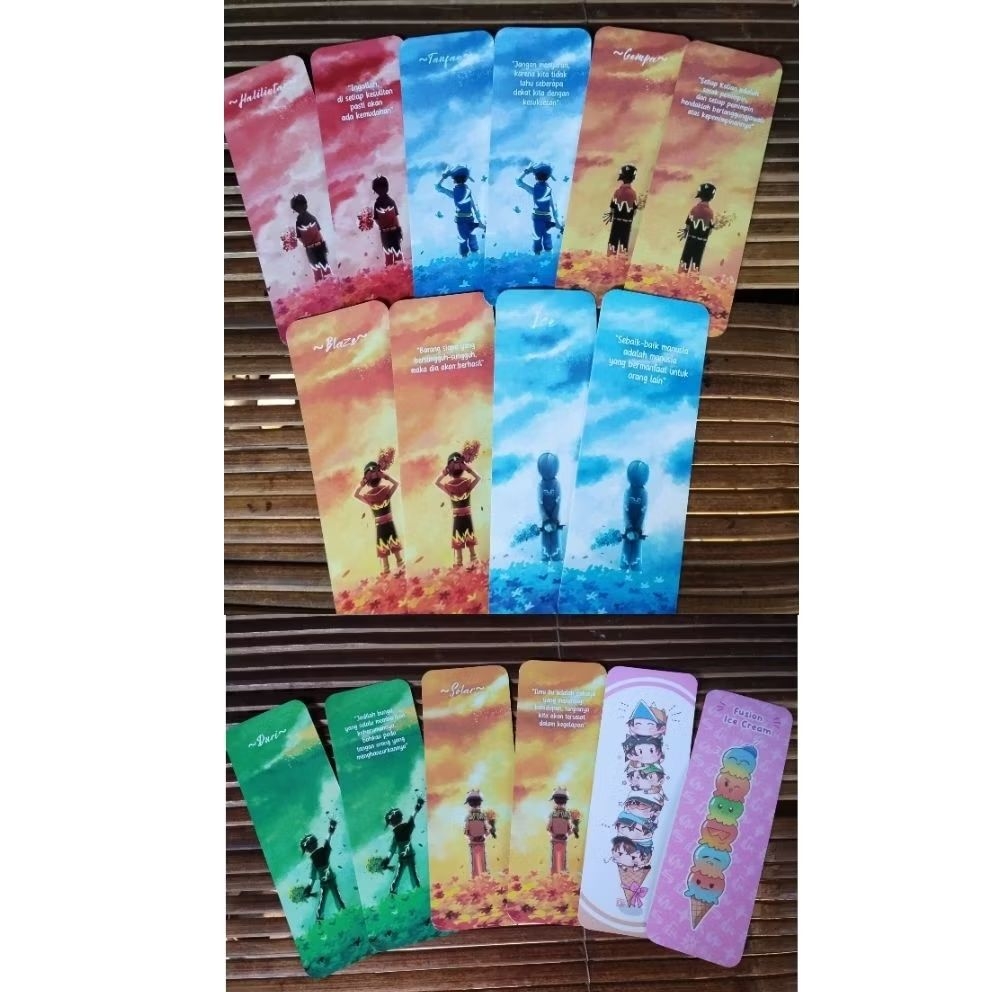 [CLEARANCE] Elemental Series Bookmark [BoBoiBoy's Fanmerch by Nuuron]