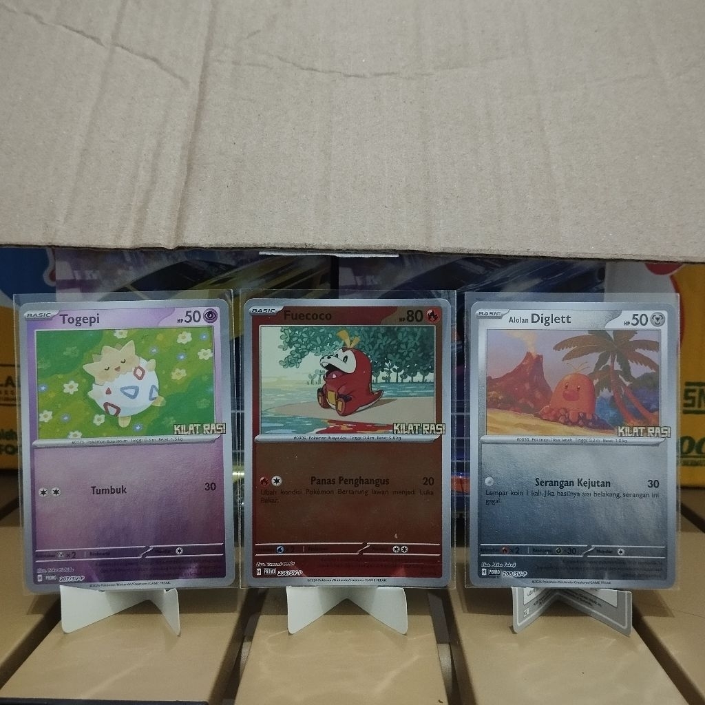 Fuecoco Alolan Diglett Togepi, Promo 1 Set Spesial - Kilat rasi - Kartu Pokemon TCG Indonesia