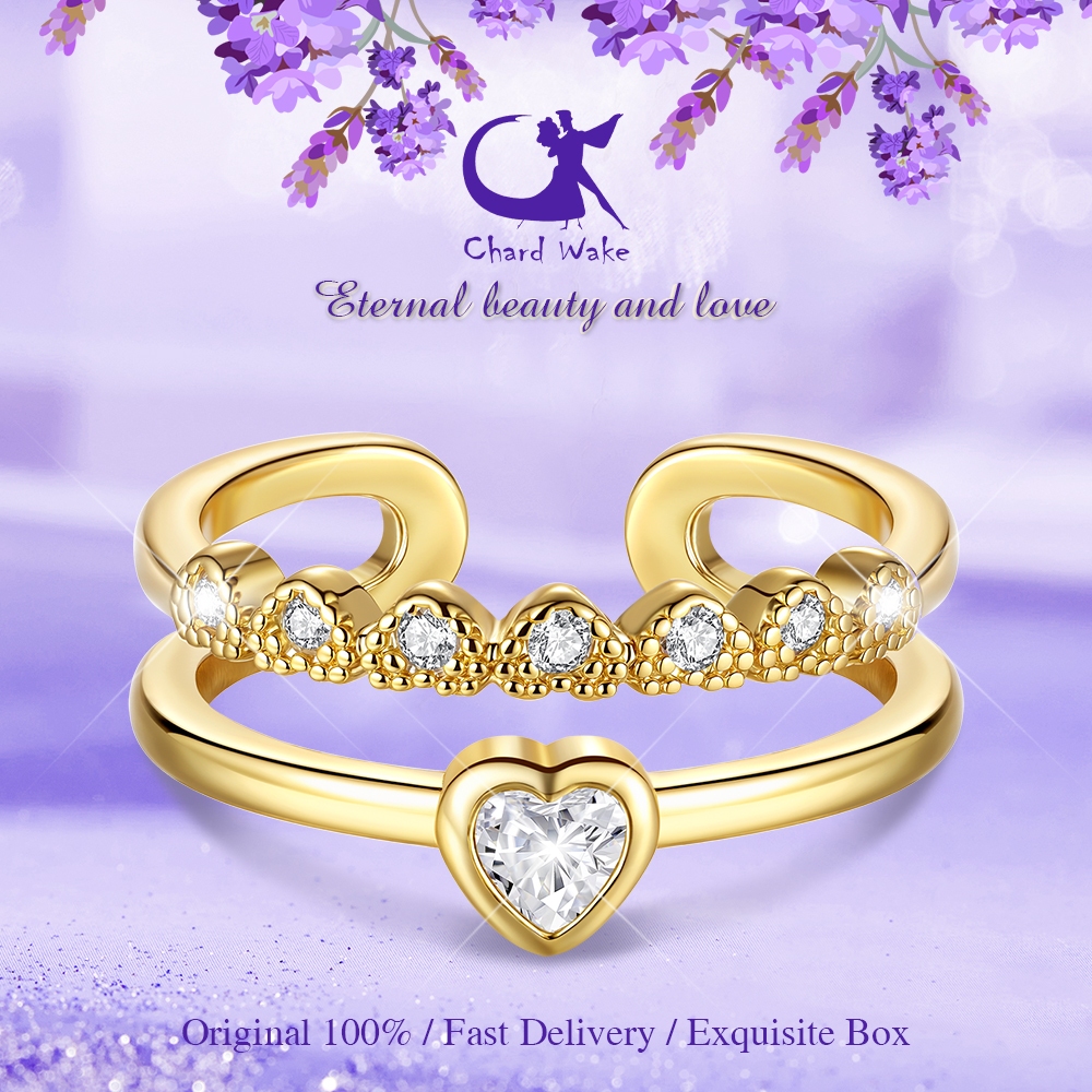 Chard Wake Cincin Wanita Titanium Anti Karat Adjustable Elegan Couple Fashion Tunangan Cincin Cowok 