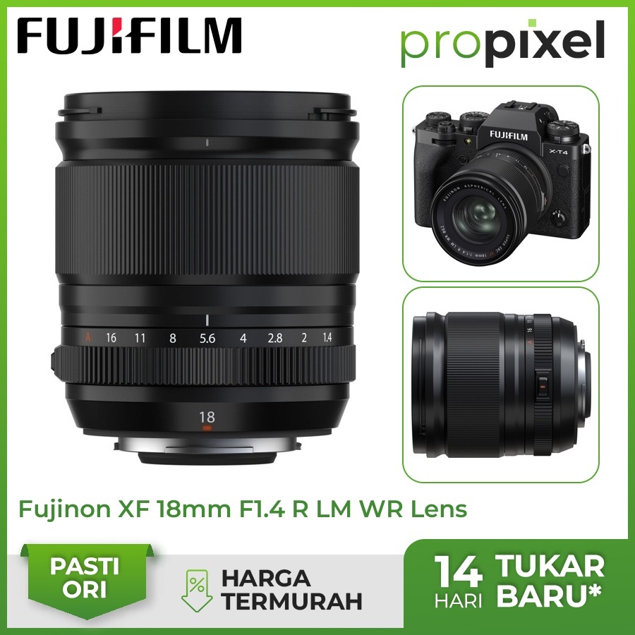 Fujifilm XF 18mm f1.4 R LM WR Fujinon XF18mm f/1.4 Fuji Garansi Resmi