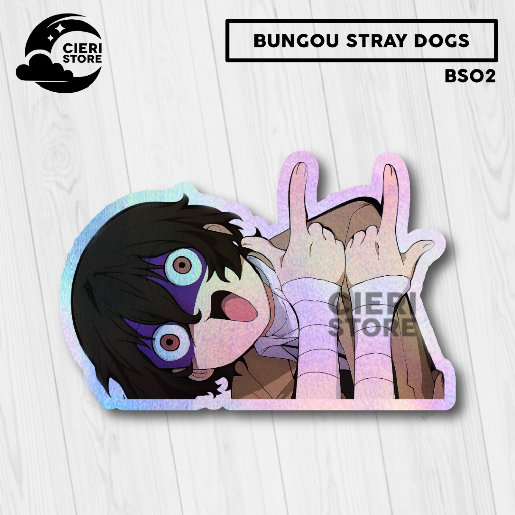 Stiker Hologram Anime Dazai Osamu Bungo Stray BSD - BS02