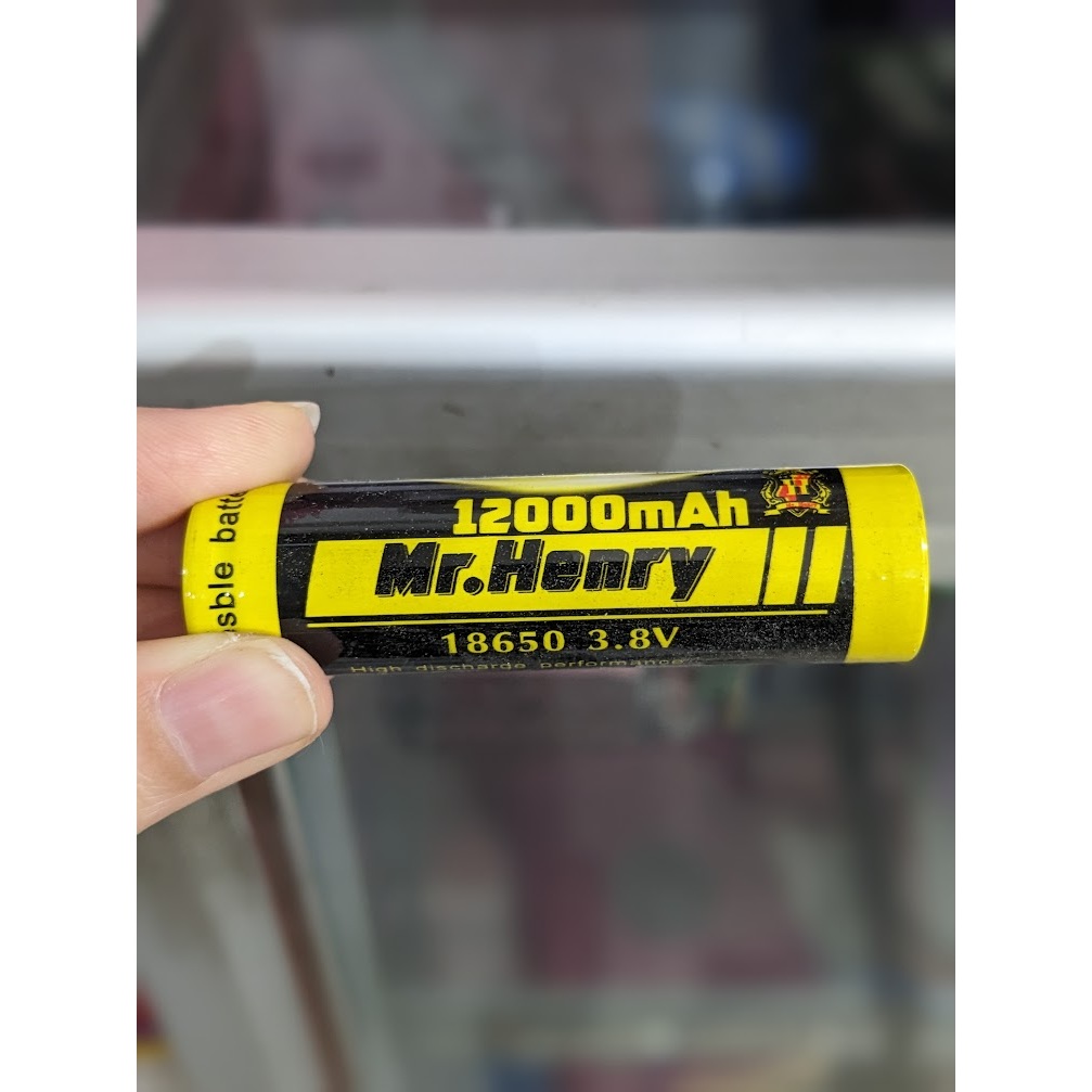 MR HENRY Baterai Cas 18650 12000mAh Rechargeable Li-Ion 3.7V