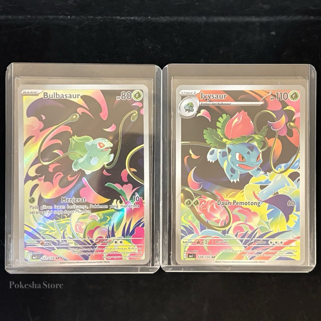 AR Bulbasaur & AR Ivysaur // Evolusi Mega // TCG Pokemon