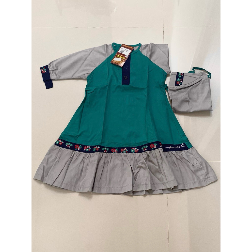Rumah Dannis | Baju Muslim Anak Perempuan Size 0 Bayi 1-12 Bulan Gamis Lebaran Dannis