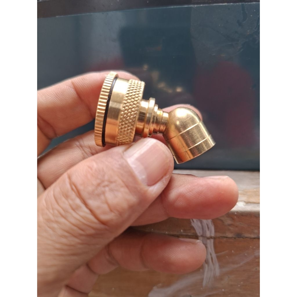 Nozzle Sprayer Elektrik Kuningan 4 lubang Bengkok Tanika Taiwan