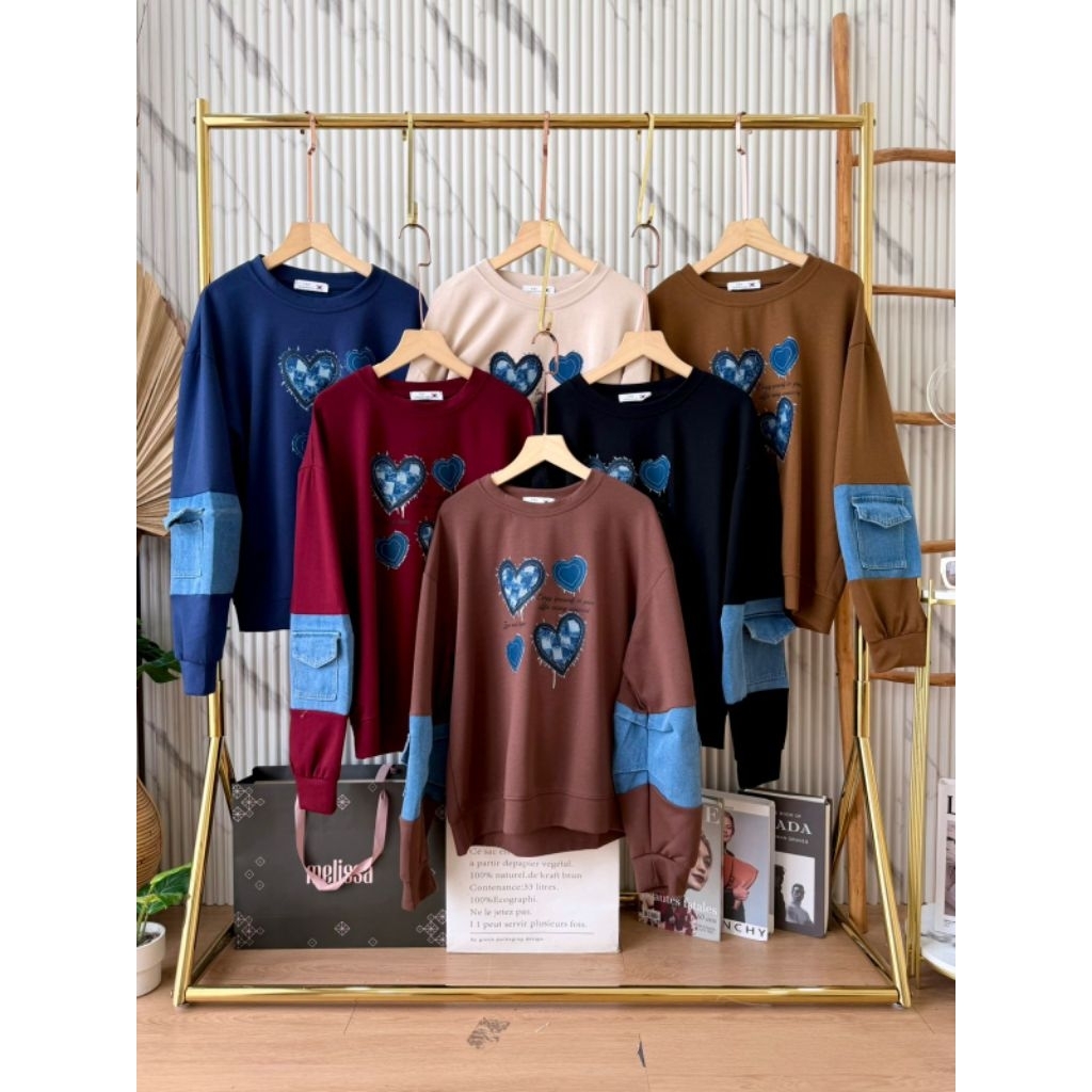 bkk atasan kaos kombi jeans love