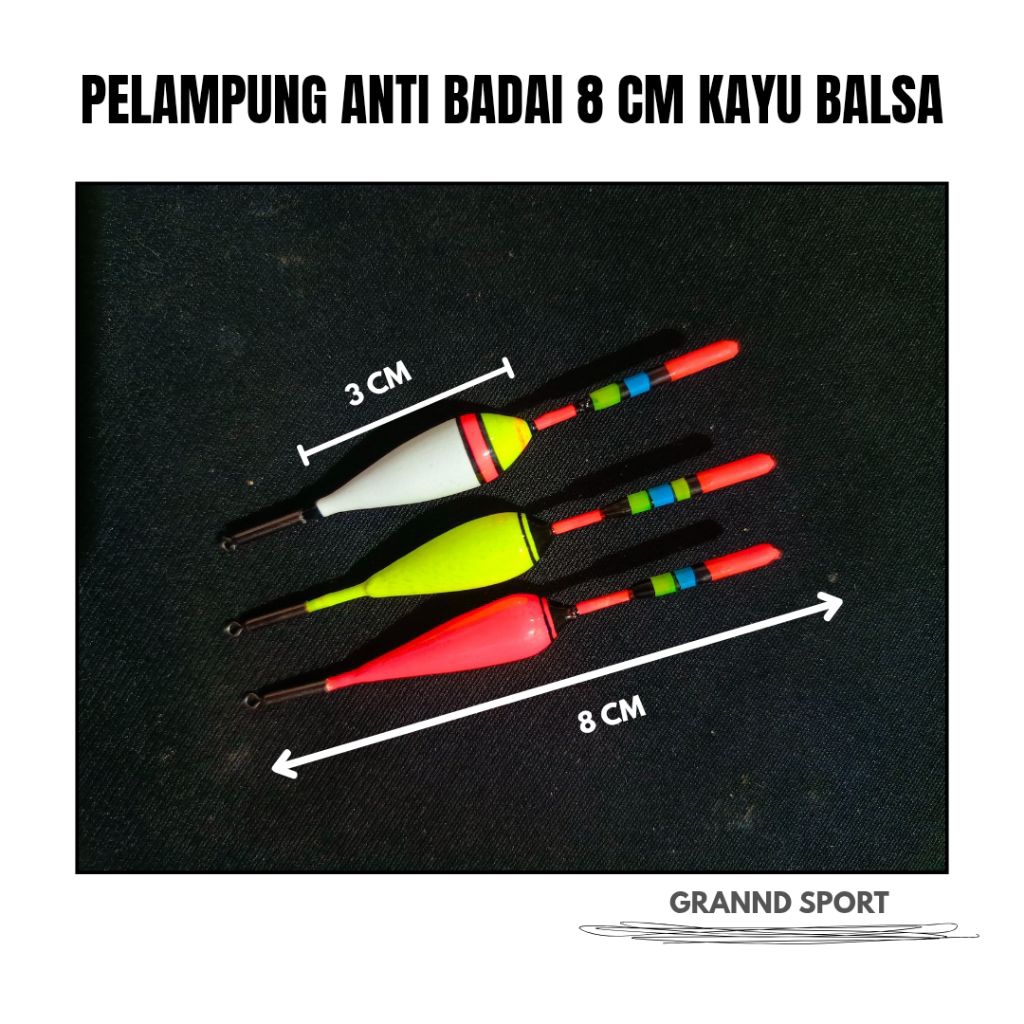PELAMPUNG/KUMBUL/KAMBANGAN ANTI BADAI 8 CM BAHAN KAYU BALSA RINGAN