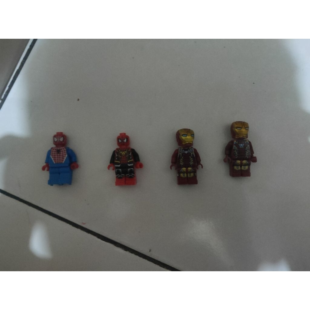 Lego brick Spider man,Spiderman far from home,iron man mk43,iron man mk46