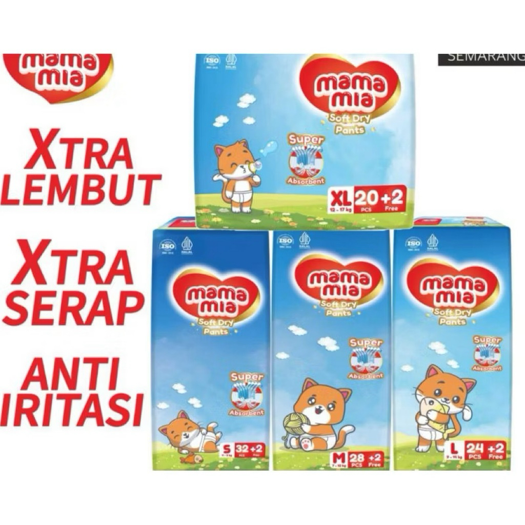 MAMAMIA BABY PANTS S32+2/M28+2/L24+2/XL20+2