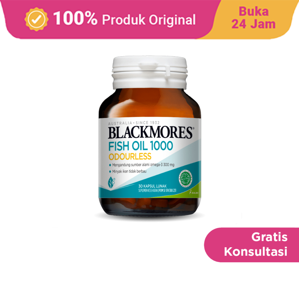 Blackmores Fish Oil 1000 Odourless 30 Kapsul