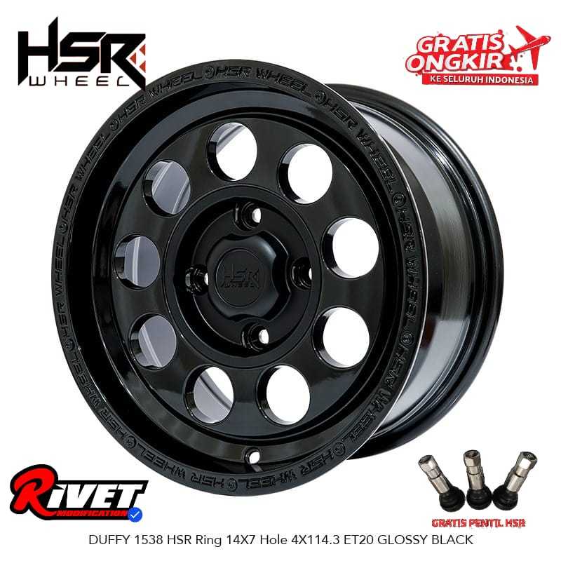 VELG SEMI OFFROAD HSR DUFFY RING 14 PCD 4X114,3 BUAT AVANZA XENIA PANTHER DLL PELEK RING14