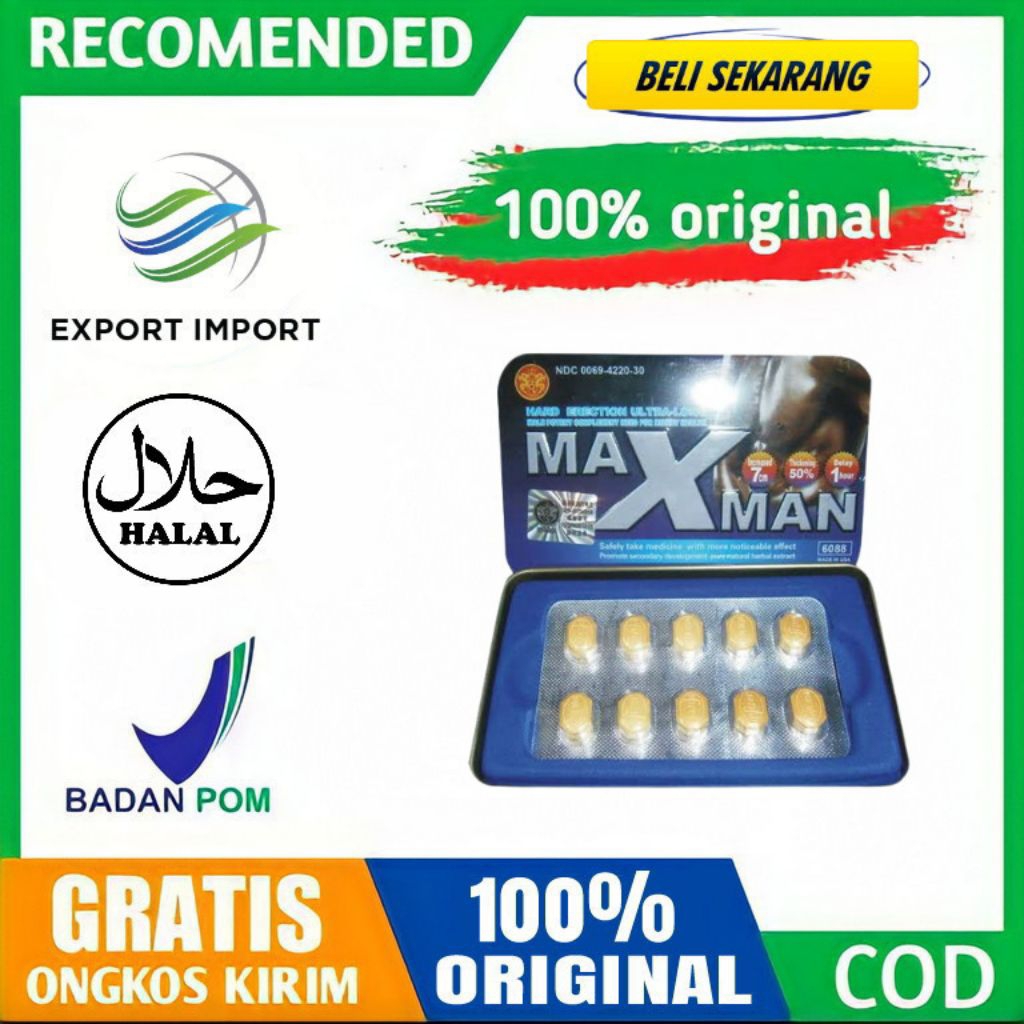 OBAT MAXMAN ASLI IMPORT ORIGINAL USA KU4T KUNING MEXMAN - MAXMAN ORIGINAL