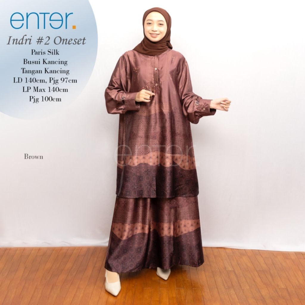 SETELAN ROK JUMBO INDRI SET LD 140 BAHAN PARIS SILK BY ENTER SETELAN ROK JUMBO ONESET JUMBO Muslim W