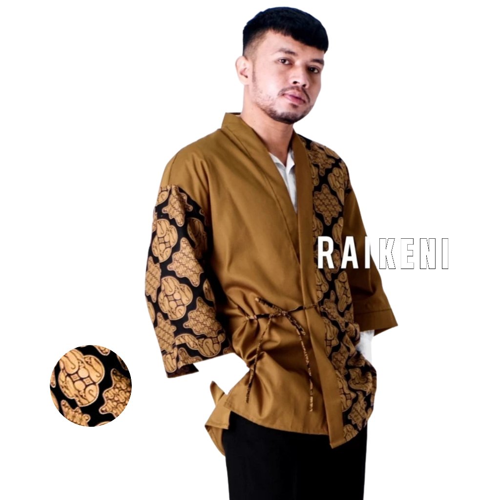 RAIKENI Kimono Kanki | Kimono Batik | Outer Batik | Cardigan Batik | Outer Tenun